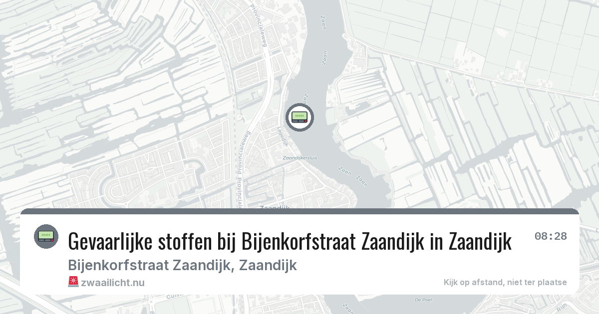 Gevaarlijke stoffen bij Bijenkorfstraat Zaandijk in Zaandijk — 28 mrt 2026