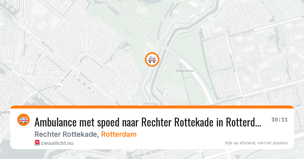 Ambulance met spoed naar Rechter Rottekade in Rotterdam — 23 mei 2026