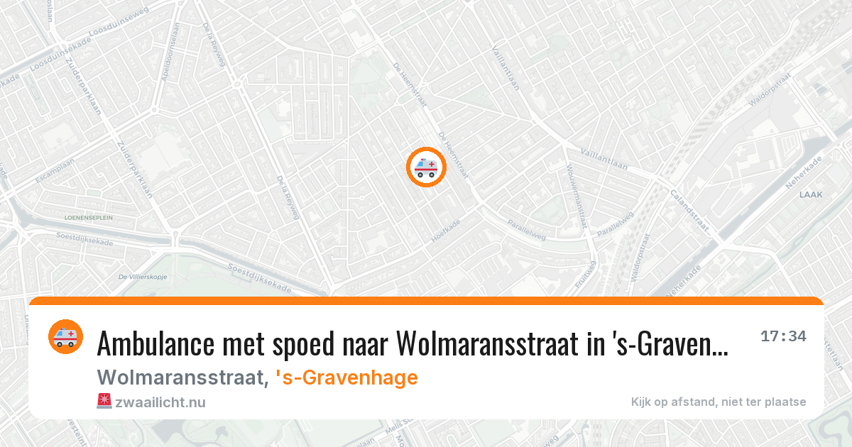 Ambulance met spoed naar Wolmaransstraat in 's-Gravenhage — 12 jul 2026