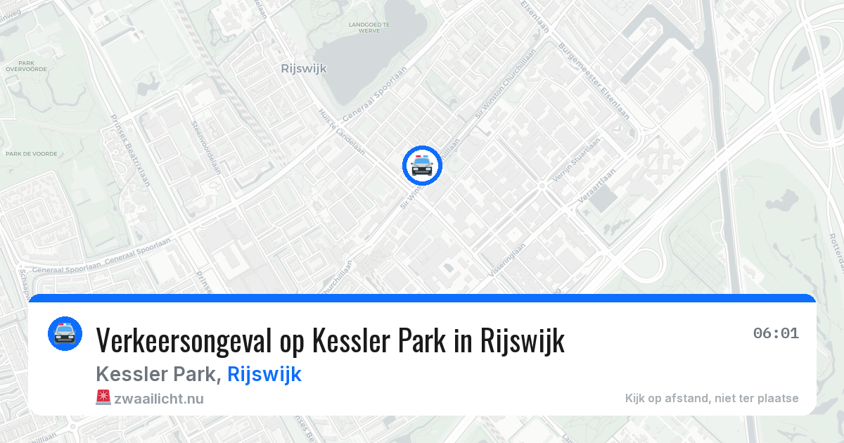 Verkeersongeval op Kessler Park in Rijswijk — 24 jul 2026