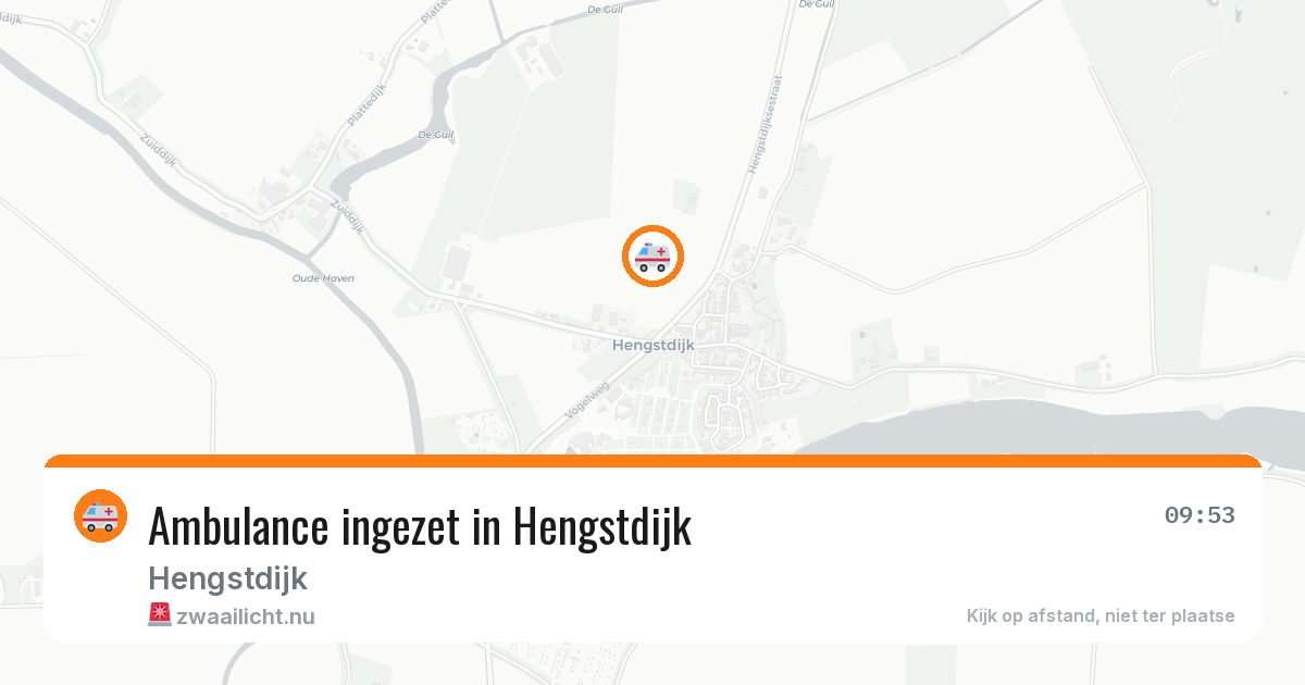 Ambulance ingezet in Hengstdijk — 19 jul 2026