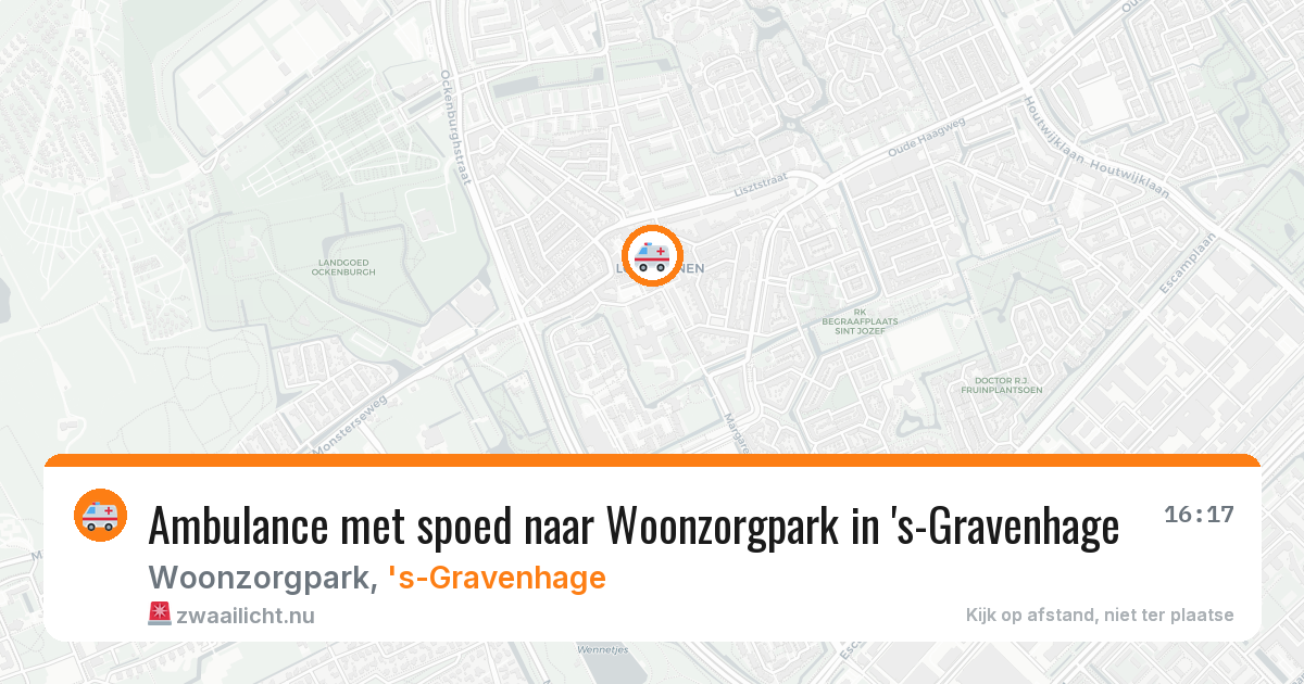 Ambulance met spoed naar Woonzorgpark in 's-Gravenhage — 21 mei 2026