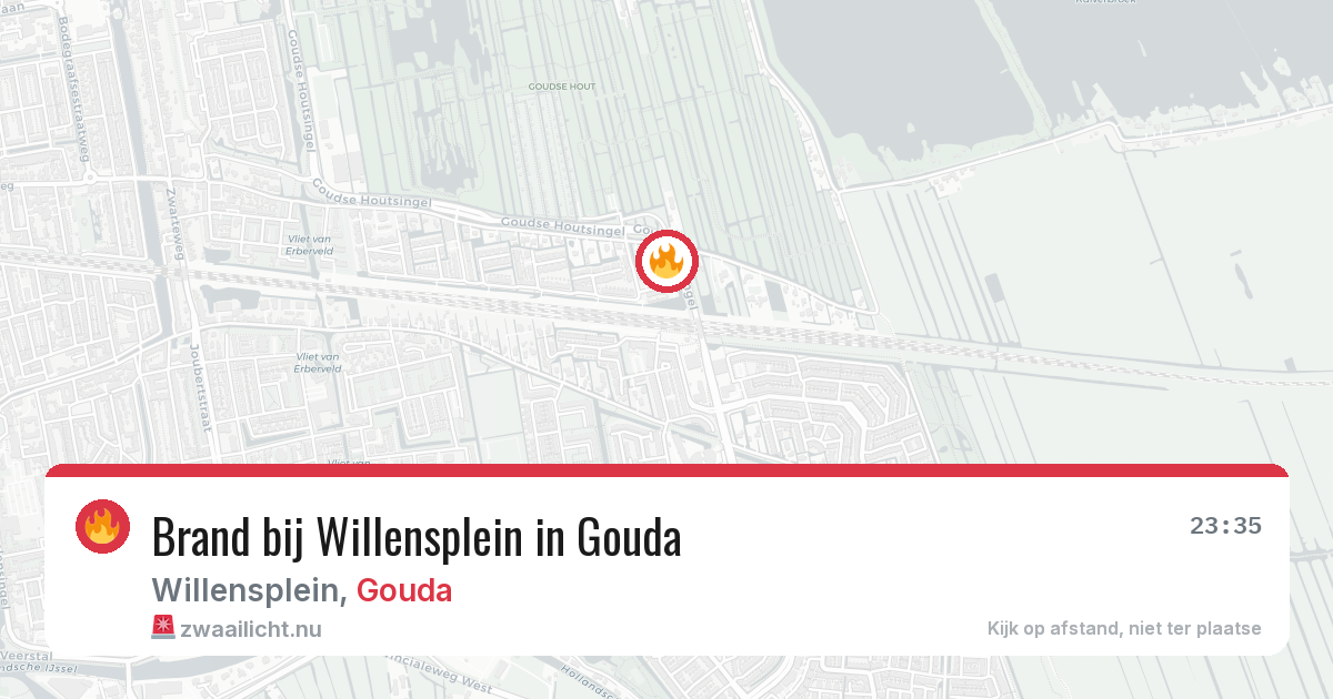 Brand bij Willensplein in Gouda — 2 jun 2026