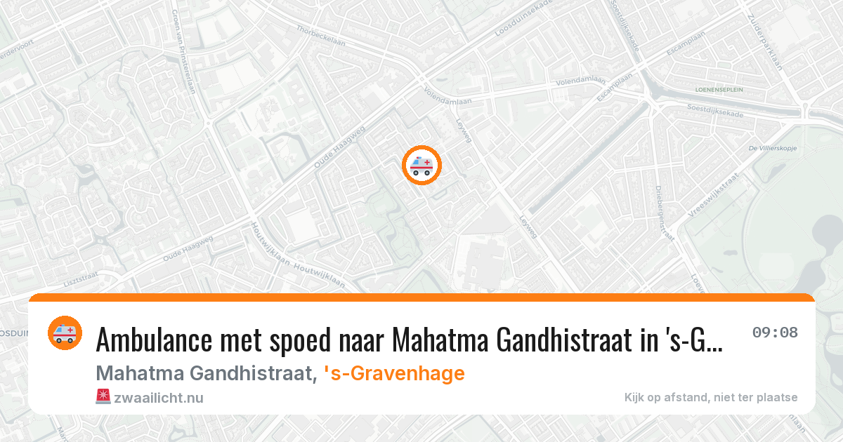 Ambulance met spoed naar Mahatma Gandhistraat in 's-Gravenhage — 18 jul 2026