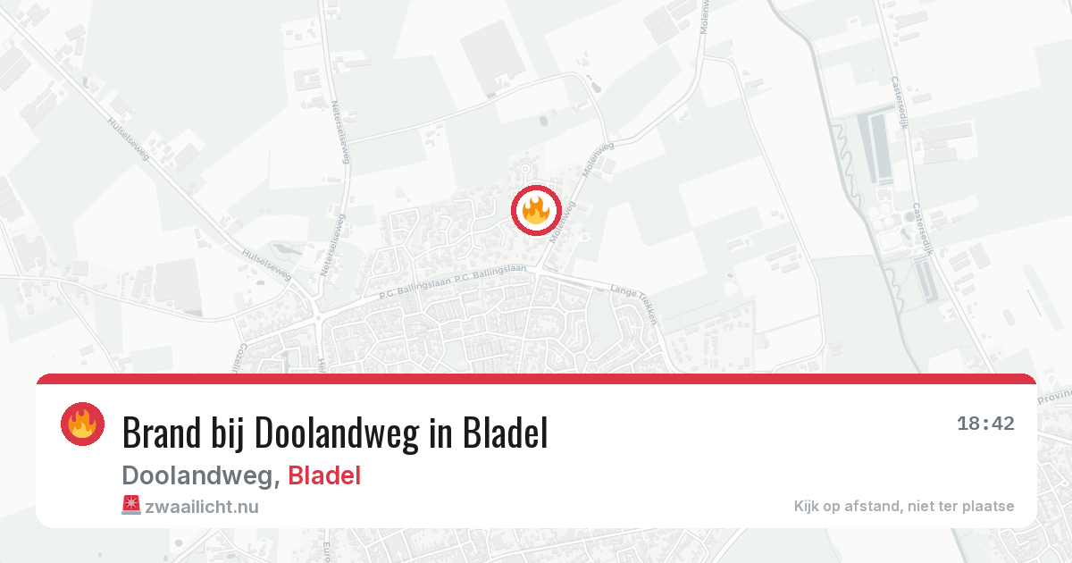 Brand bij Doolandweg in Bladel — 6 apr 2026