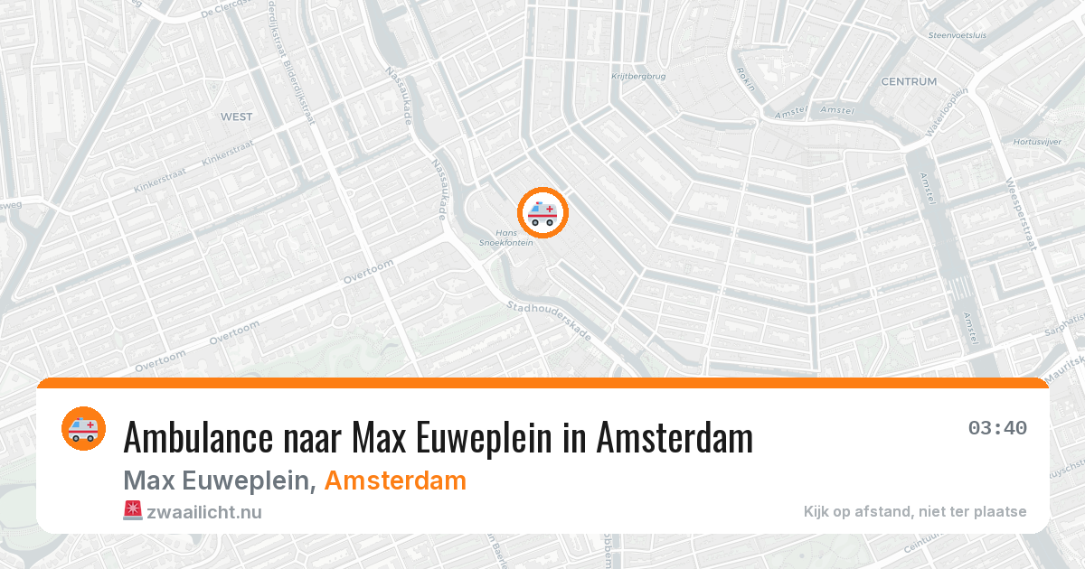 Ambulance naar Max Euweplein in Amsterdam — 31 mei 2026