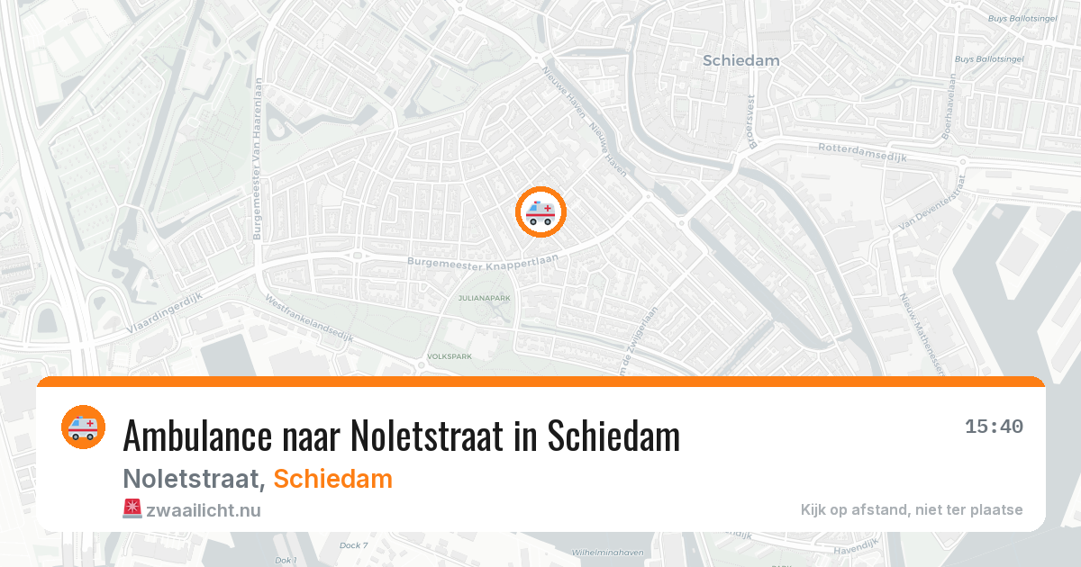 Ambulance naar Noletstraat in Schiedam — 19 mei 2026