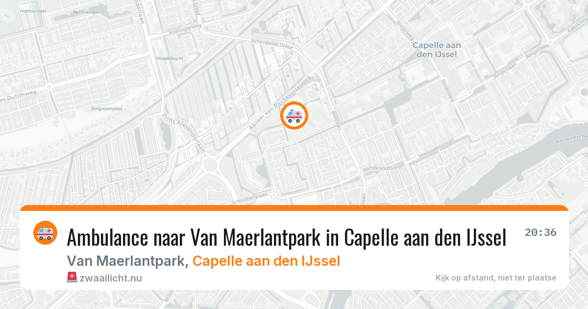 Ambulance naar Van Maerlantpark in Capelle aan den IJssel — 12 jul 2026