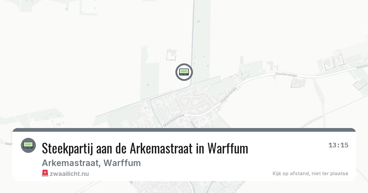 Steekpartij aan de Arkemastraat in Warffum — 1 feb 2026