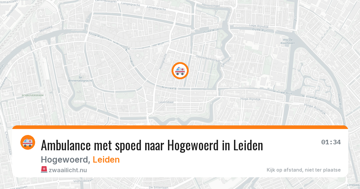 Ambulance met spoed naar Hogewoerd in Leiden — 2 jun 2026