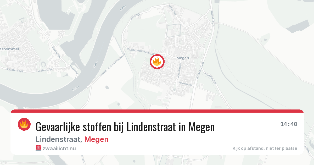 Gevaarlijke stoffen bij Lindenstraat in Megen — 4 mei 2026