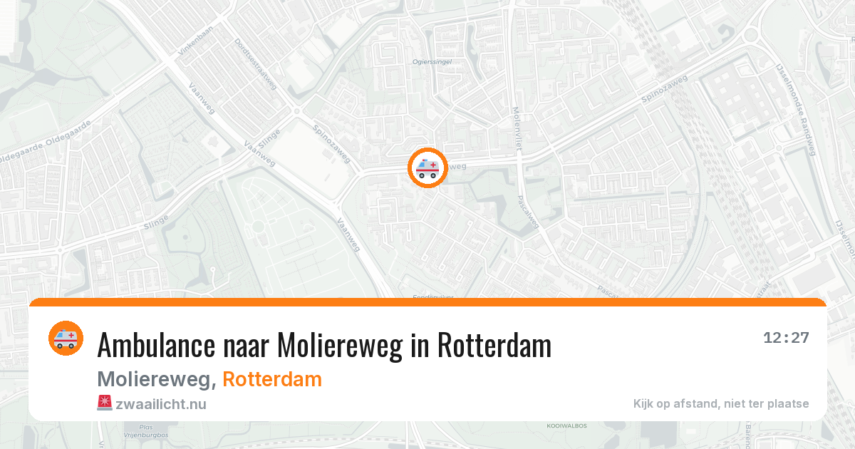 Ambulance naar Moliereweg in Rotterdam — 28 mrt 2026