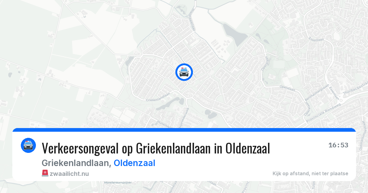 Verkeersongeval op Griekenlandlaan in Oldenzaal — 17 apr 2026