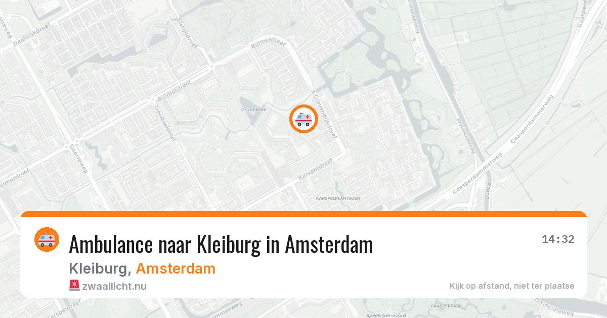 Ambulance naar Kleiburg in Amsterdam — 25 mrt 2026