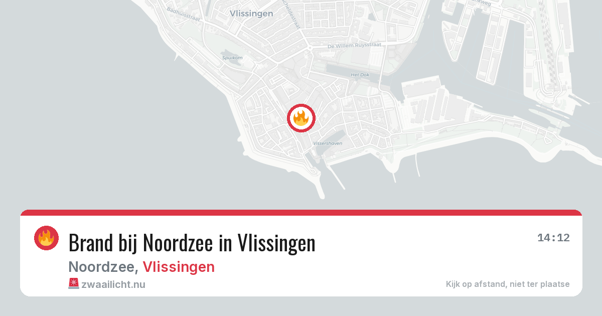 Brand bij Noordzee in Vlissingen — 16 jul 2026