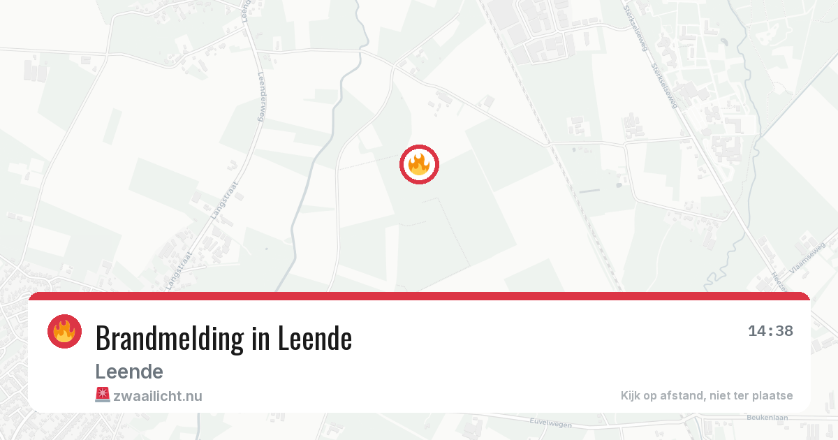 Brandmelding in Leende — 9 jun 2026