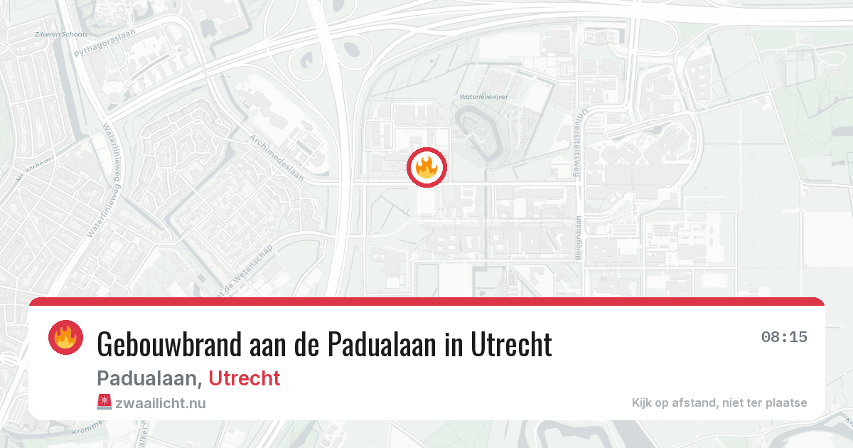 Gebouwbrand aan de Padualaan in Utrecht — 11 feb 2026