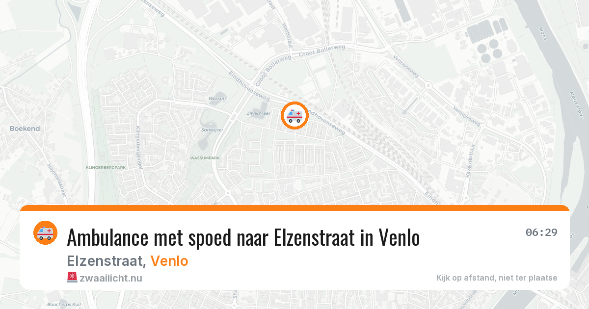 Ambulance met spoed naar Elzenstraat in Venlo — 20 apr 2026