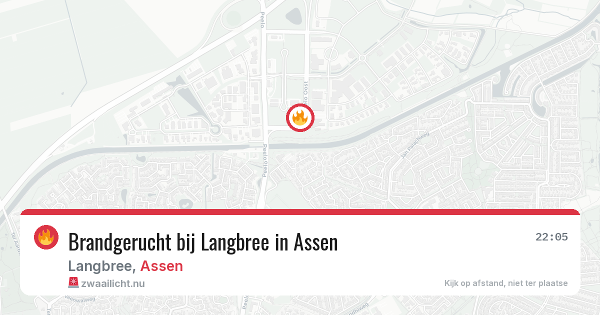 Brandgerucht bij Langbree in Assen — 23 mei 2026