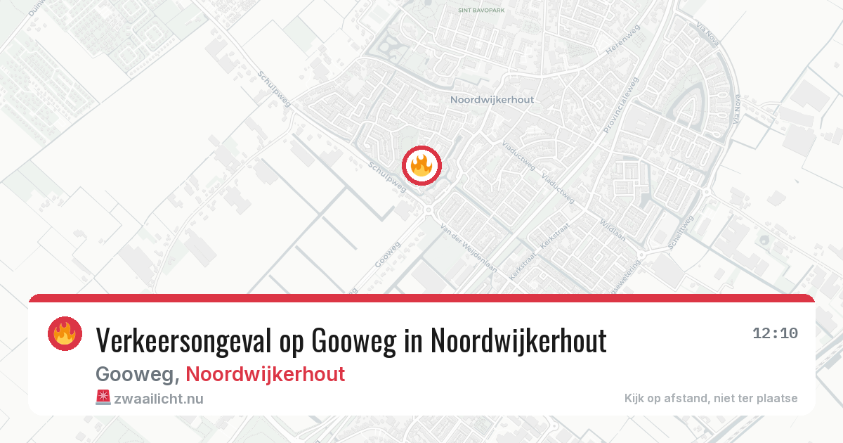 Verkeersongeval op Gooweg in Noordwijkerhout — 21 mei 2026