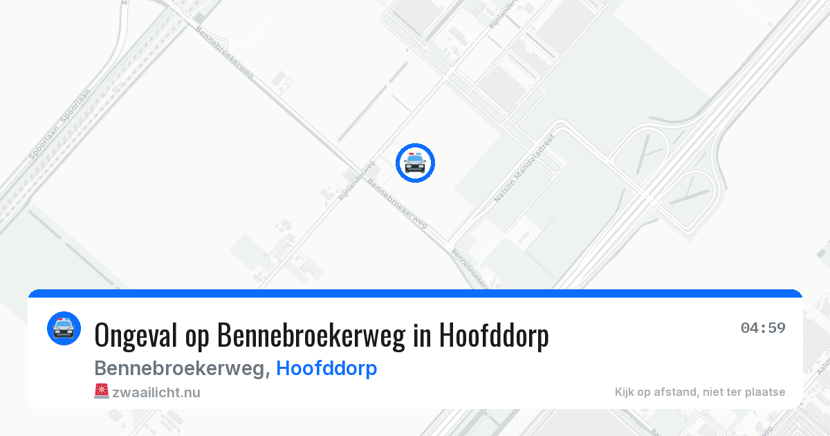 Ongeval op Bennebroekerweg in Hoofddorp — 25 apr 2026