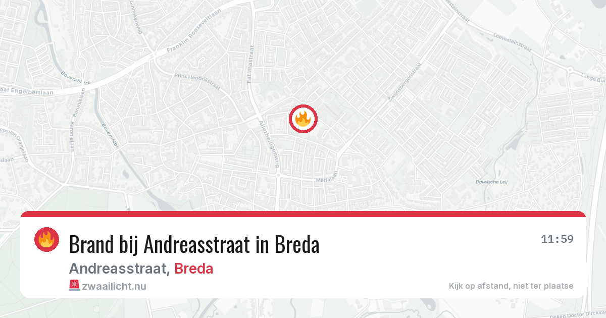Brand bij Andreasstraat in Breda — 7 apr 2026