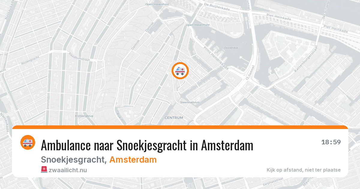 Ambulance naar Snoekjesgracht in Amsterdam — 18 jul 2026