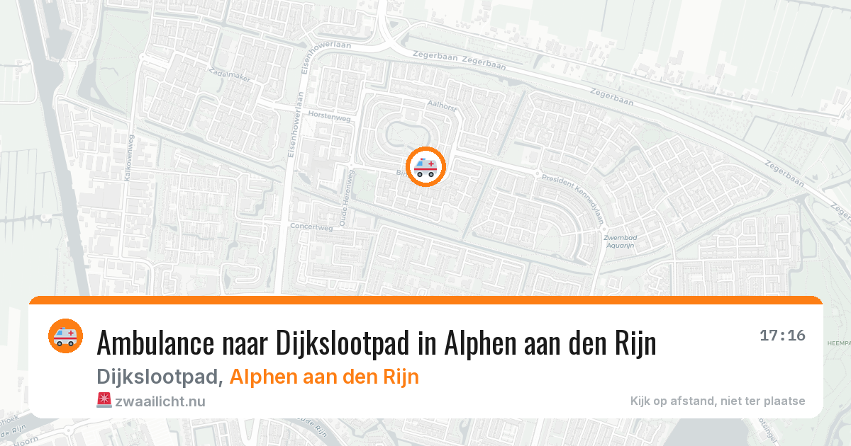 Ambulance naar Dijkslootpad in Alphen aan den Rijn — 6 mei 2026