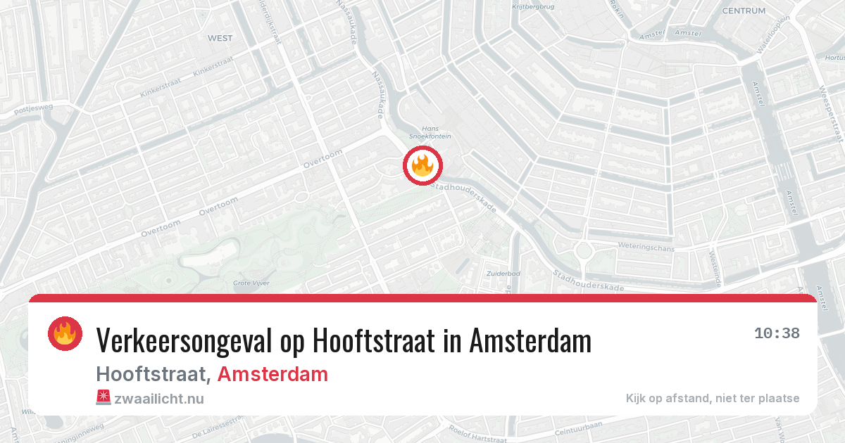 Verkeersongeval op Hooftstraat in Amsterdam — 31 mrt 2026
