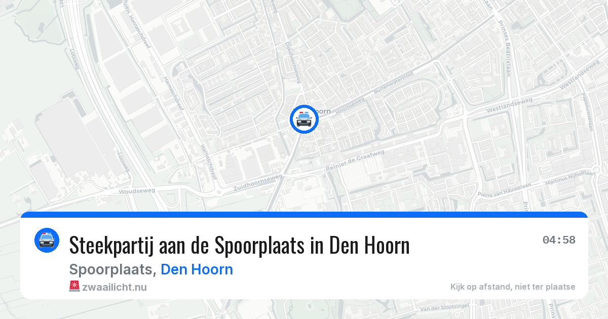 Steekpartij aan de Spoorplaats in Den Hoorn — 23 jan 2026