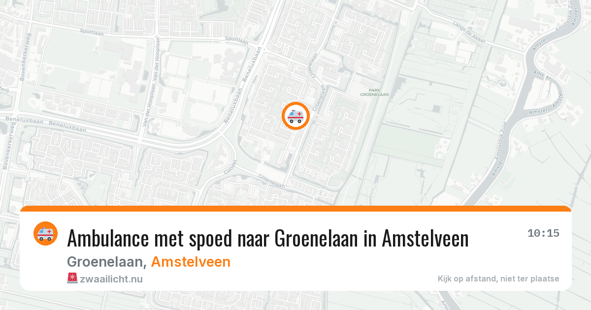 Ambulance met spoed naar Groenelaan in Amstelveen — 19 mei 2026