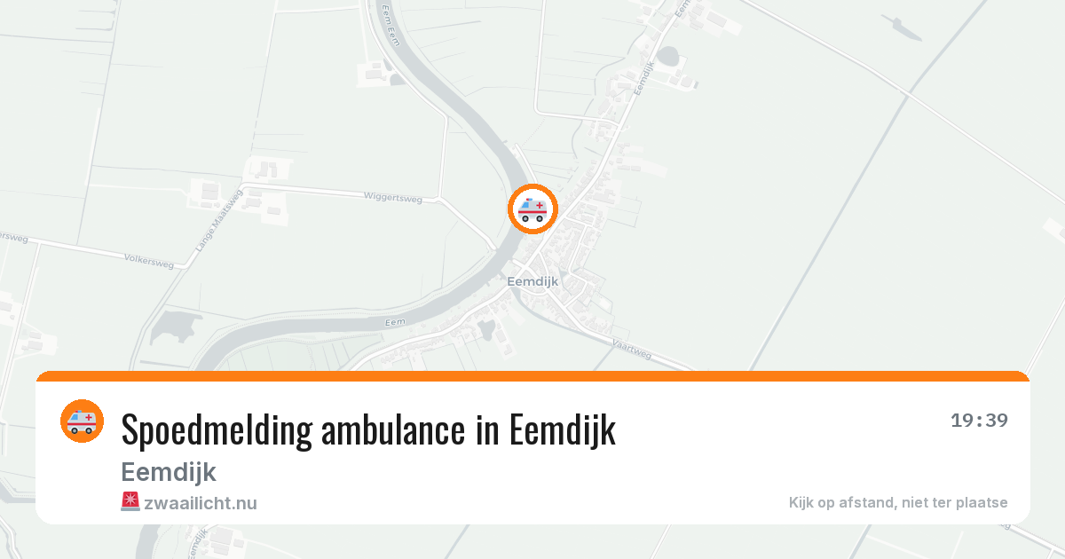 Spoedmelding ambulance in Eemdijk — 31 mei 2026