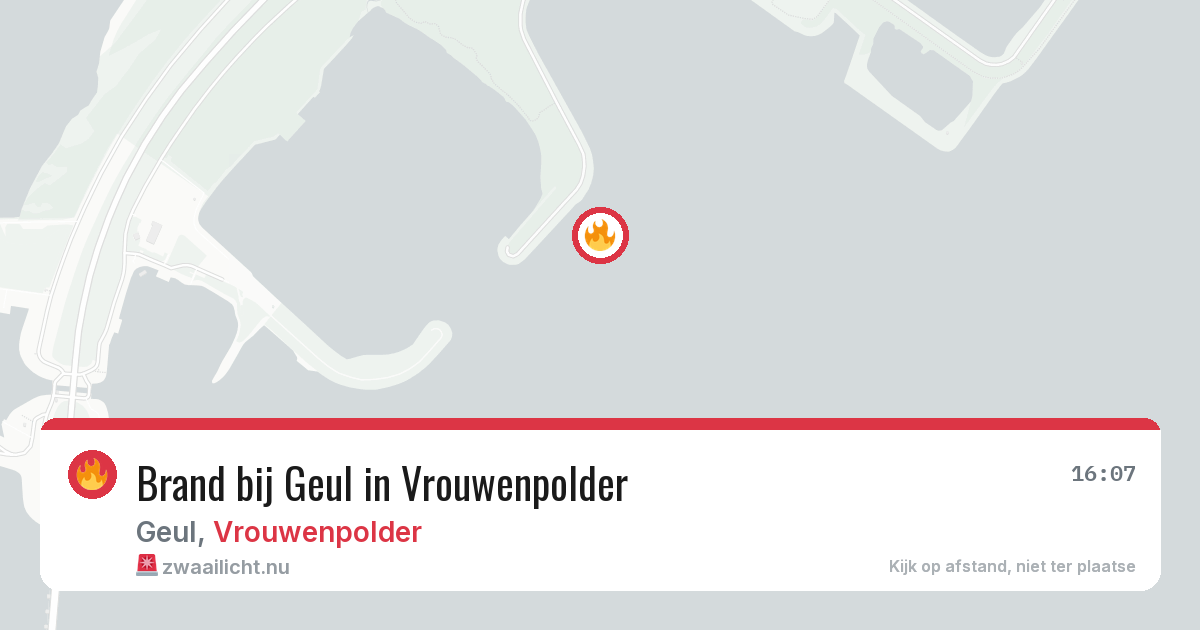 Brand bij Geul in Vrouwenpolder — 27 mei 2026