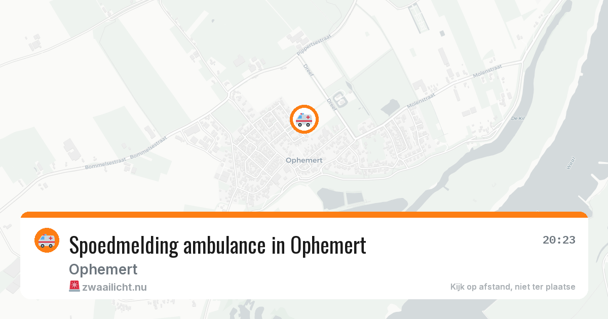 Spoedmelding ambulance in Ophemert — 30 mei 2026