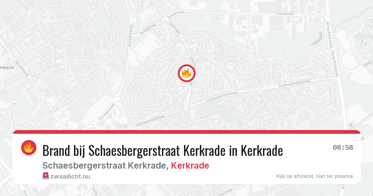 Brand bij Schaesbergerstraat Kerkrade in Kerkrade — 20 jul 2026