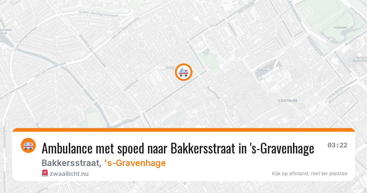 Ambulance met spoed naar Bakkersstraat in 's-Gravenhage — 14 mei 2026