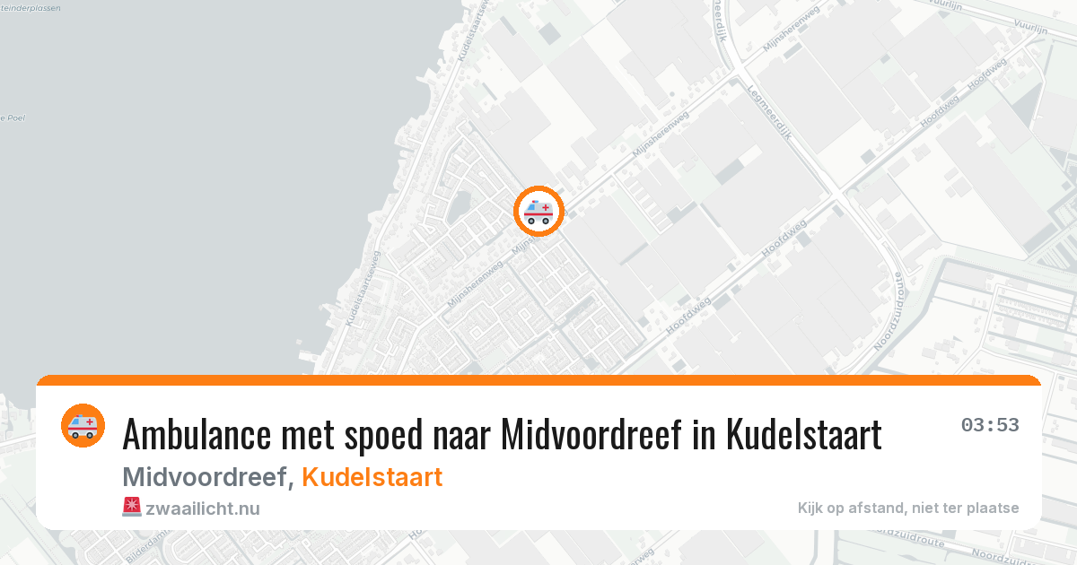 Ambulance met spoed naar Midvoordreef in Kudelstaart — 12 jul 2026