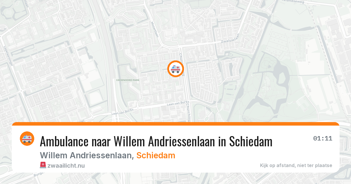 Ambulance naar Willem Andriessenlaan in Schiedam — 13 jul 2026