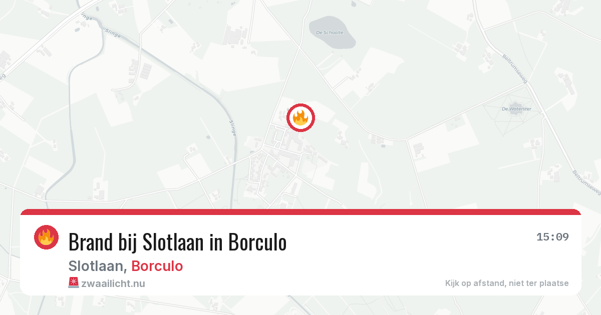 Brand bij Slotlaan in Borculo — 21 jul 2026