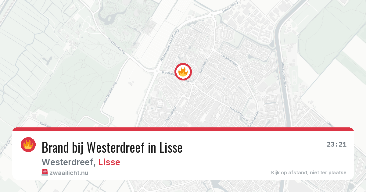 Brand bij Westerdreef in Lisse — 3 jun 2026