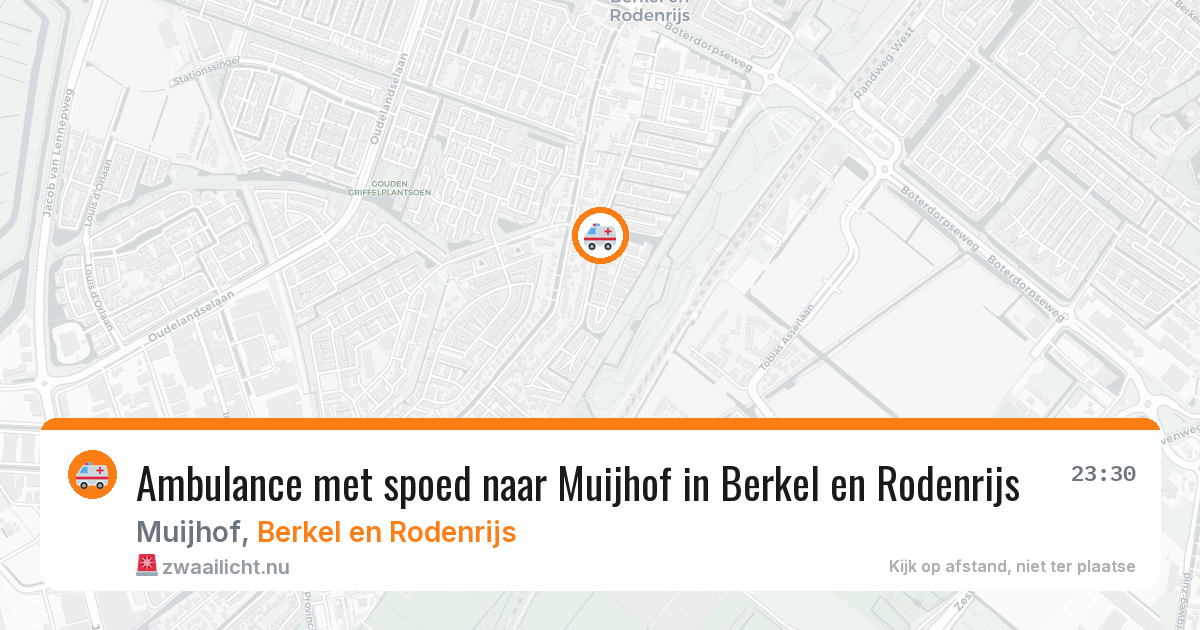 Ambulance met spoed naar Muijhof in Berkel en Rodenrijs — 17 jul 2026