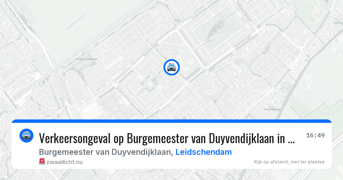 Verkeersongeval op Burgemeester van Duyvendijklaan in Leidschendam — 12 jul 2026