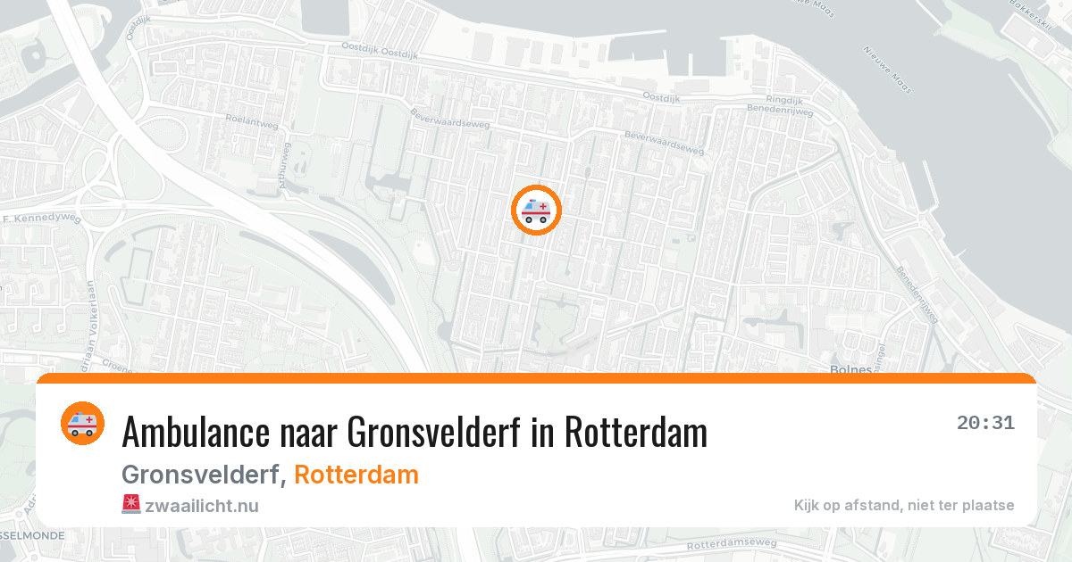 Ambulance naar Gronsvelderf in Rotterdam — 7 mei 2026