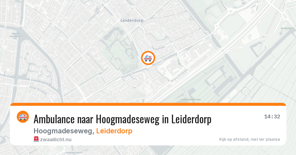 Ambulance naar Hoogmadeseweg in Leiderdorp — 26 apr 2026