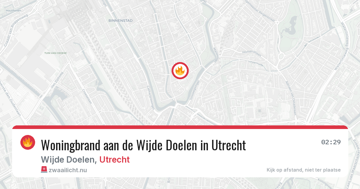 Woningbrand aan de Wijde Doelen in Utrecht — 22 jul 2026