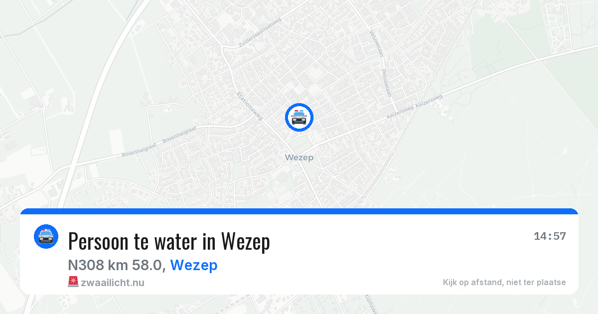 Persoon te water in Wezep — 7 jul 2026