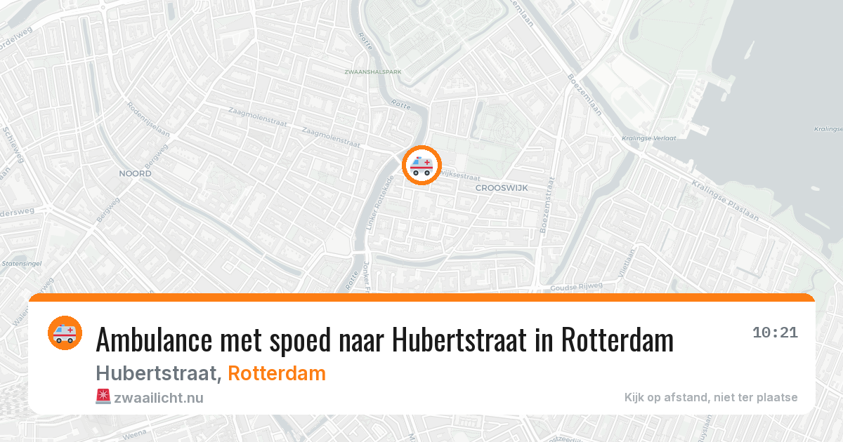 Ambulance met spoed naar Hubertstraat in Rotterdam — 19 mrt 2026