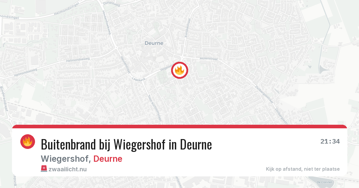 Buitenbrand bij Wiegershof in Deurne — 4 jun 2026