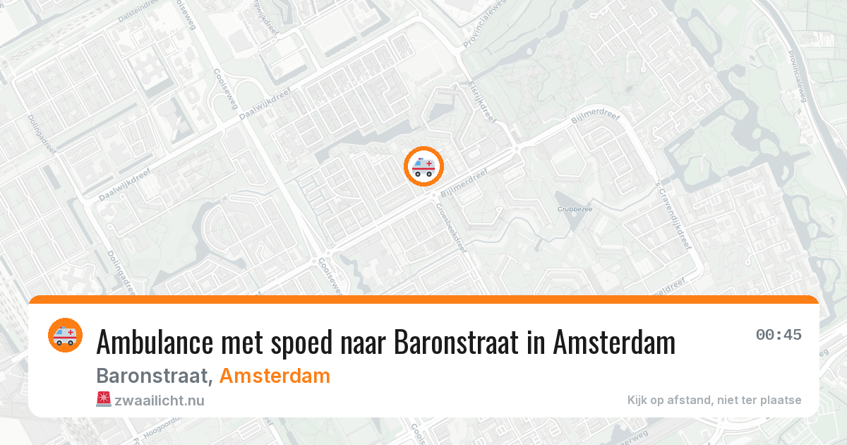 Ambulance met spoed naar Baronstraat in Amsterdam — 21 jul 2026