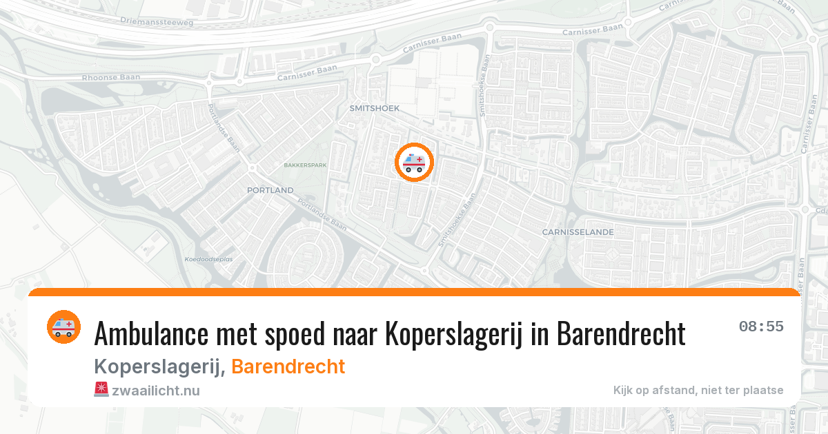 Ambulance met spoed naar Koperslagerij in Barendrecht — 17 jul 2026